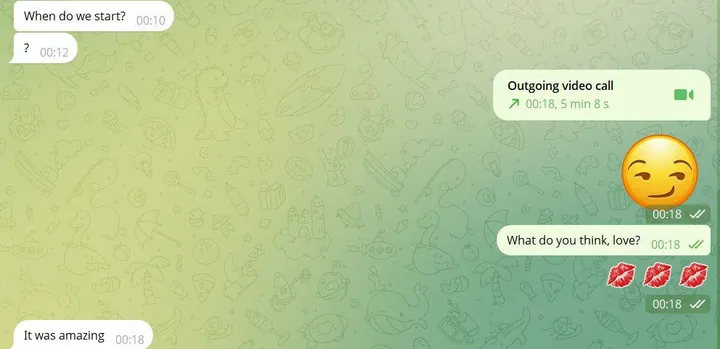 Real Telegram sexting chat screenshot 5