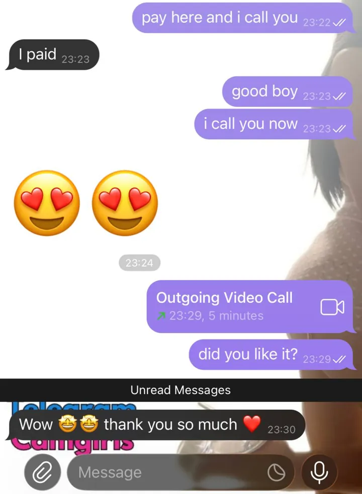 Real Telegram sexting chat screenshot 5
